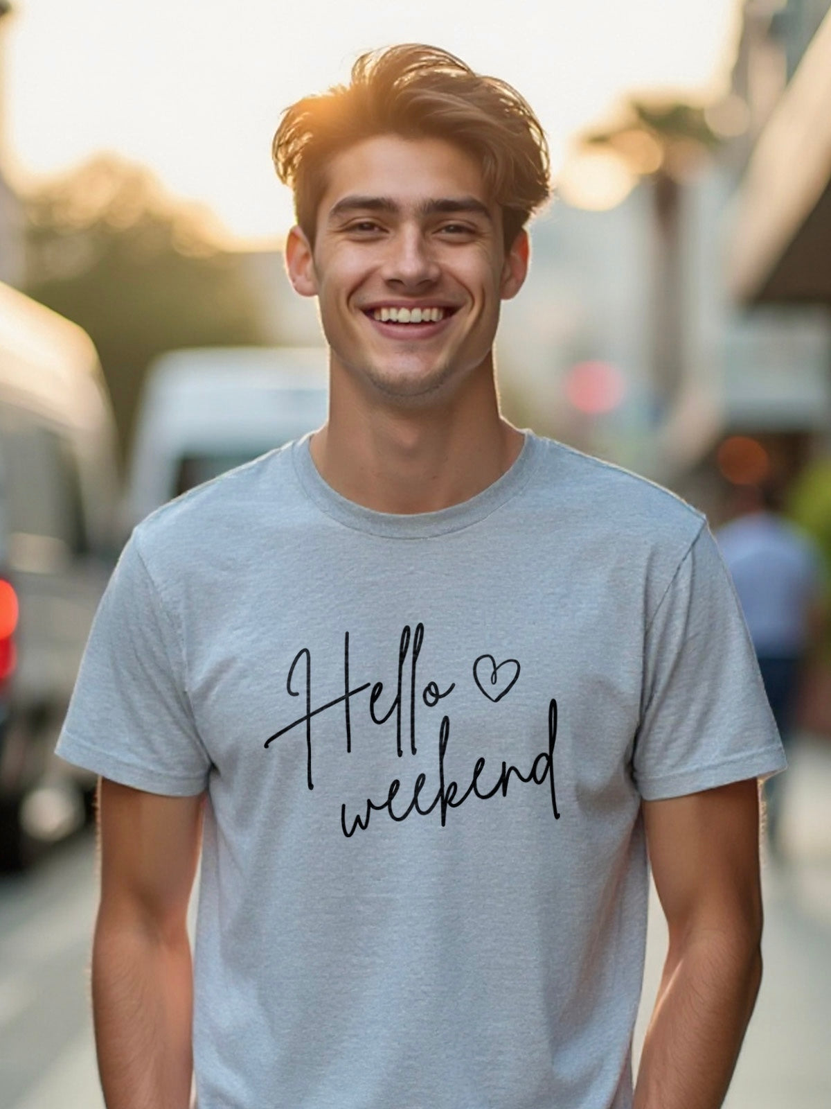 Hello Weekend Classic Fit T-Shirt
