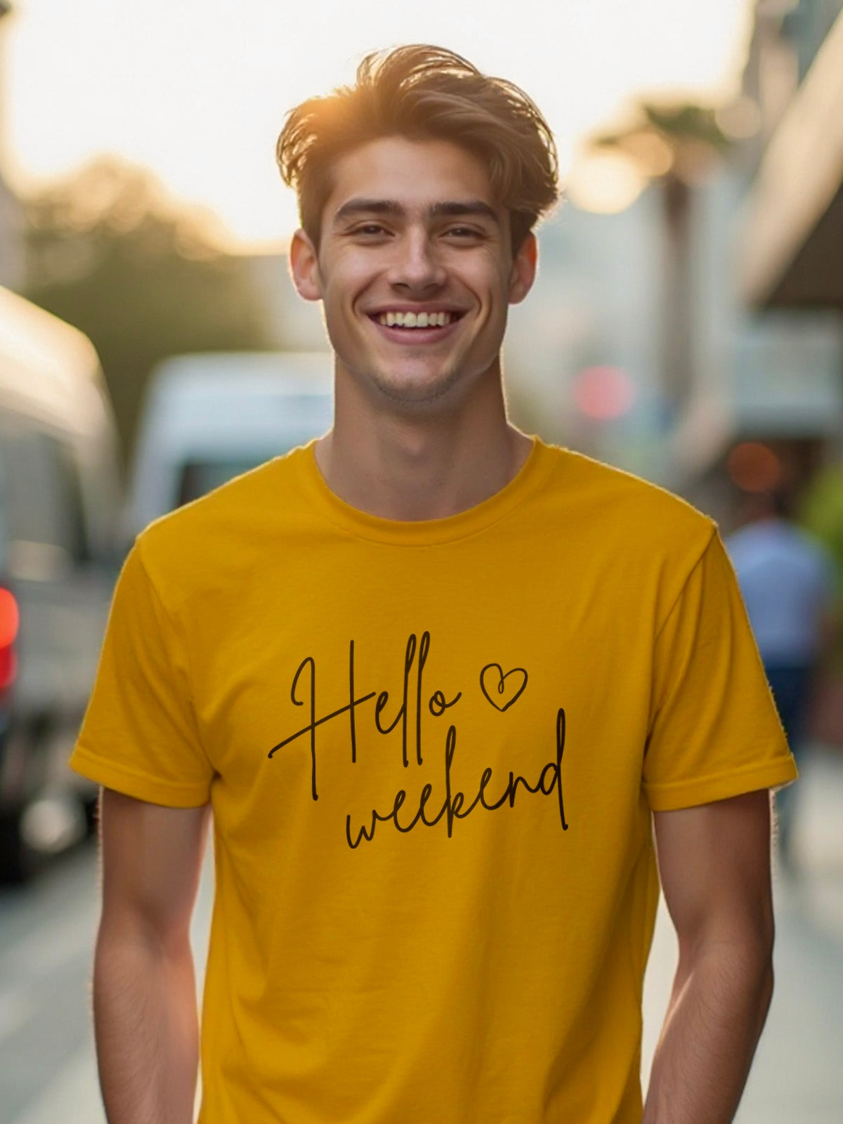 Hello Weekend Classic Fit T-Shirt