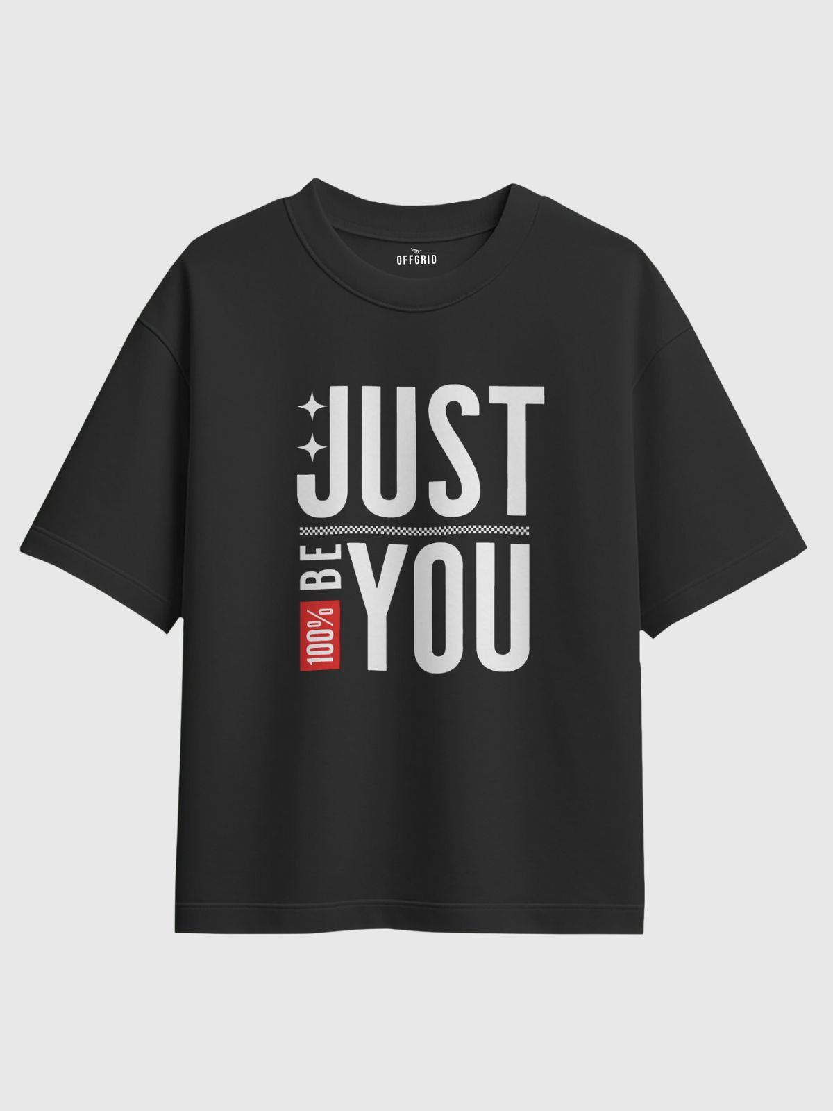 Men's Black Just Be You Oversized Classic T-Shirt