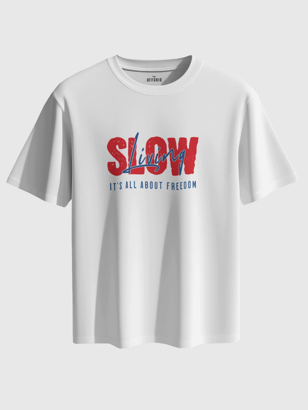 Men's Slow Living Its All About Freedom Printed Classic Fit T-Shirt
